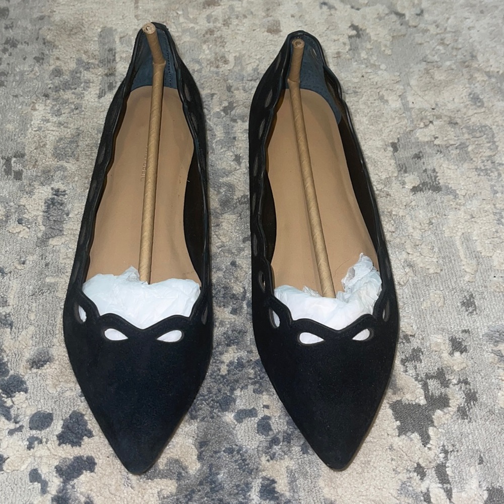 Banana Republic suede flats - black size 8